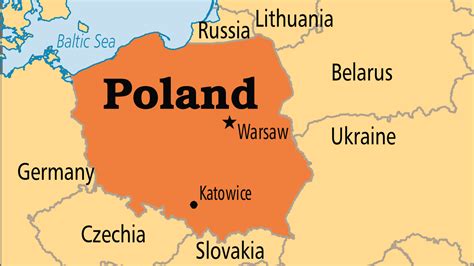 World Map with Poland highlighted